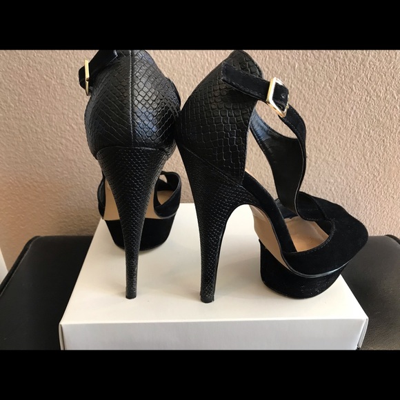 Black Strappy Sandals - Picture 3 of 3